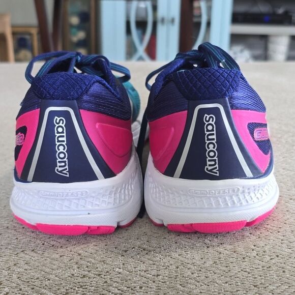 Saucony Guide 10 S10350-3 Teal Pink Blue Athletic Running Shoes - Size 8.5 - Picture 12 of 13
